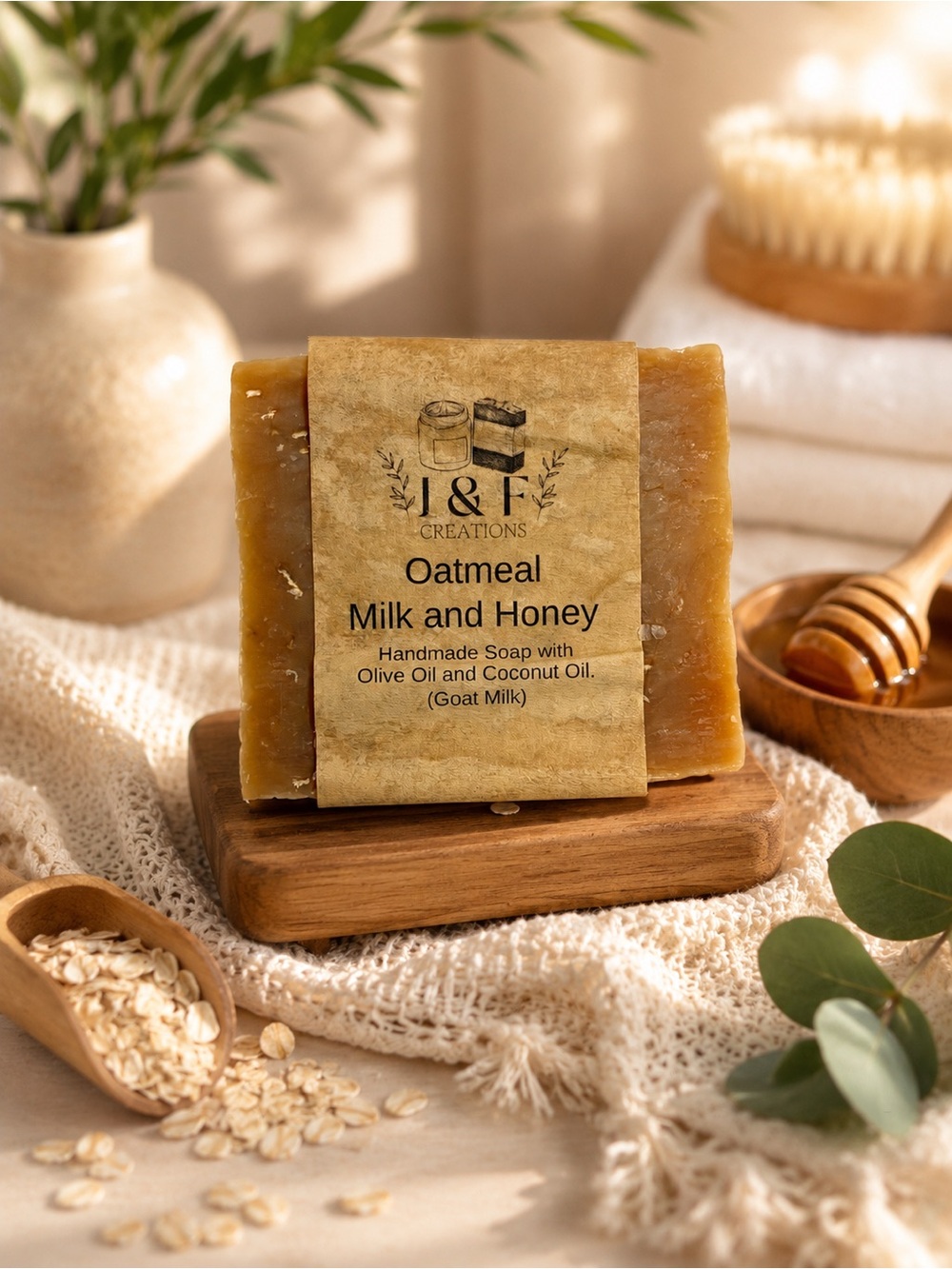 Oatmeal Goat Milk and Honey Handmade Soap